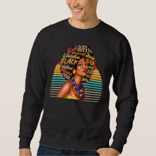 Sweatshirt Mois de l'histoire des Noirs Rétro Femme africaine