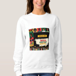 Sweatshirt Mois de l'histoire des Noirs rouges honorant l'hér