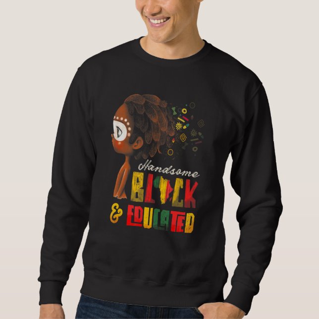 Sweatshirt Mois de l'histoire noire Africain Afro beau Noir & (Devant)