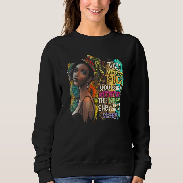 Sweatshirt Mois De L'Histoire Noire Africaine Femme Afro Je S (Devant)