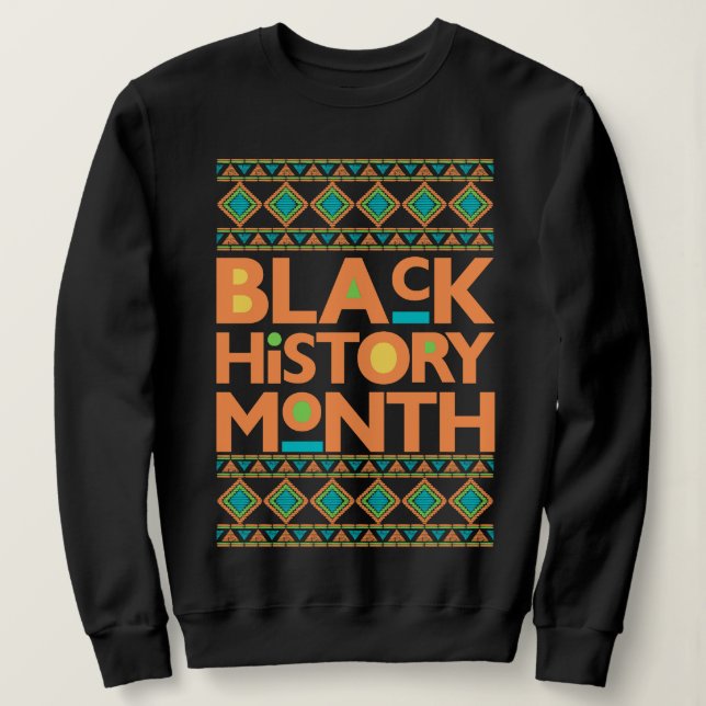 Sweatshirt Mois de l'histoire noire Melanin Hommes Femmes Bru (Design devant)