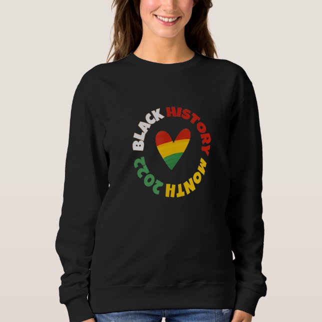 Sweatshirt Mois de l'histoire noire Retro Black Pride Ame afr (Devant)