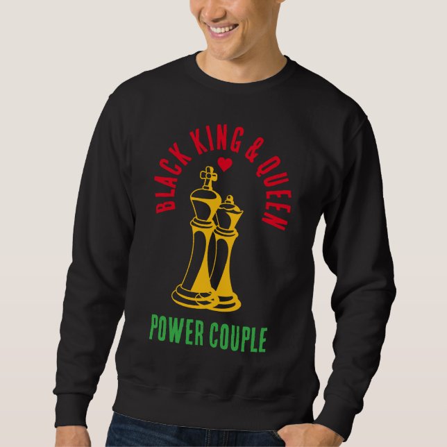 Sweatshirt Mois de l'histoire noire VALENTINE King Queen Ches (Devant)