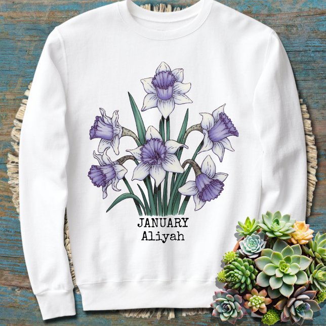 Sweatshirt Mois de naissance personnalisé Maman personnalisée (Créateur téléchargé)