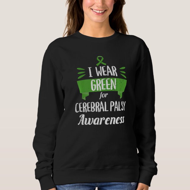Sweatshirt Mois de sensibilisation à la paralysie cérébrale J (Devant)
