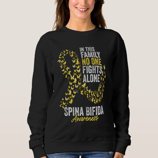 Sweatshirt Mois de sensibilisation à la Spina Bifida Papillon (Devant)