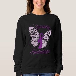 Sweatshirt Mois de sensibilisation à l'épilepsie Purple Ribbo