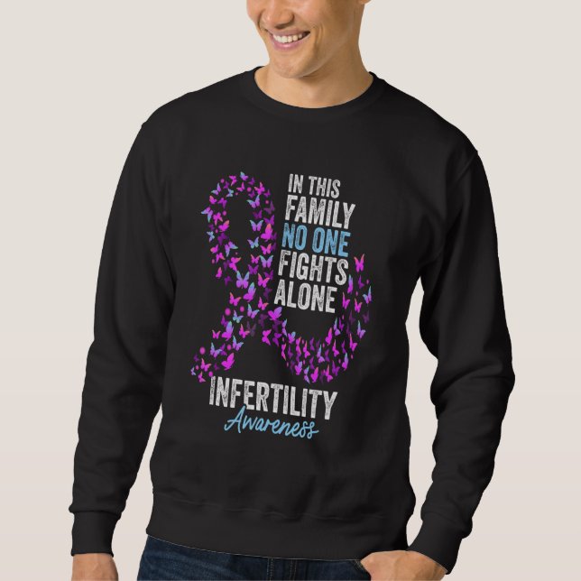 Sweatshirt Mois de sensibilisation à l'infertilité Papillons  (Devant)