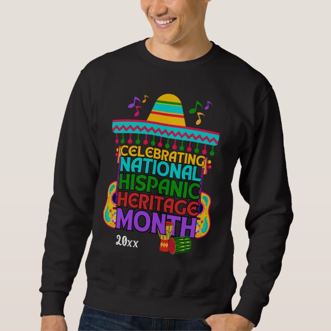 Sweatshirt MOIS DU PATRIMOINE HISPANIQUE Coloré (Devant)