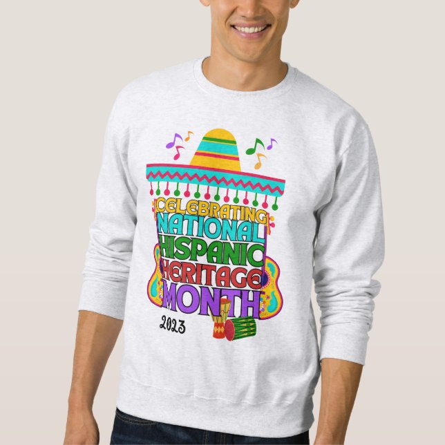 Sweatshirt MOIS DU PATRIMOINE HISPANIQUE coloré (Devant)