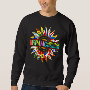 Sweatshirt Mois du patrimoine hispanique Pays latinos drapeau