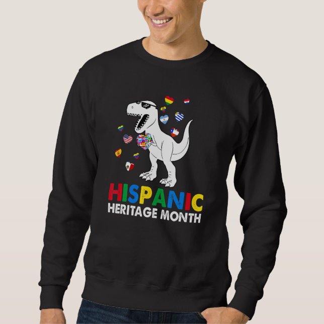 Sweatshirt Mois du patrimoine hispanique tous les pays Drapea (Devant)