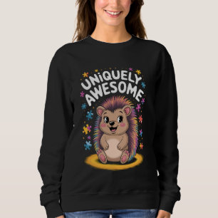 Sweatshirt Mois sensibilisation sur l'autisme Hérisson Filles