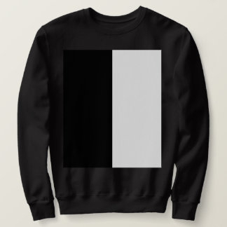 Sweatshirt moitié blanc noir moitié noir moitié noir blanc