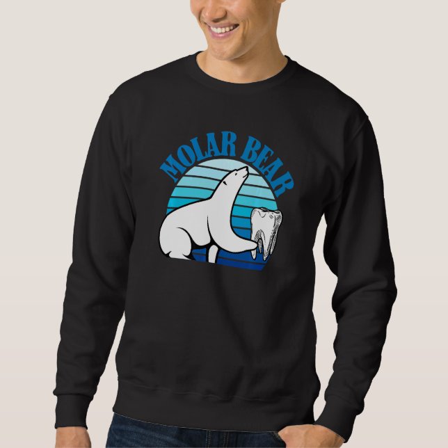 Sweatshirt Molar Bear  Dental Polar Animal  Pun Kids Cute (Devant)