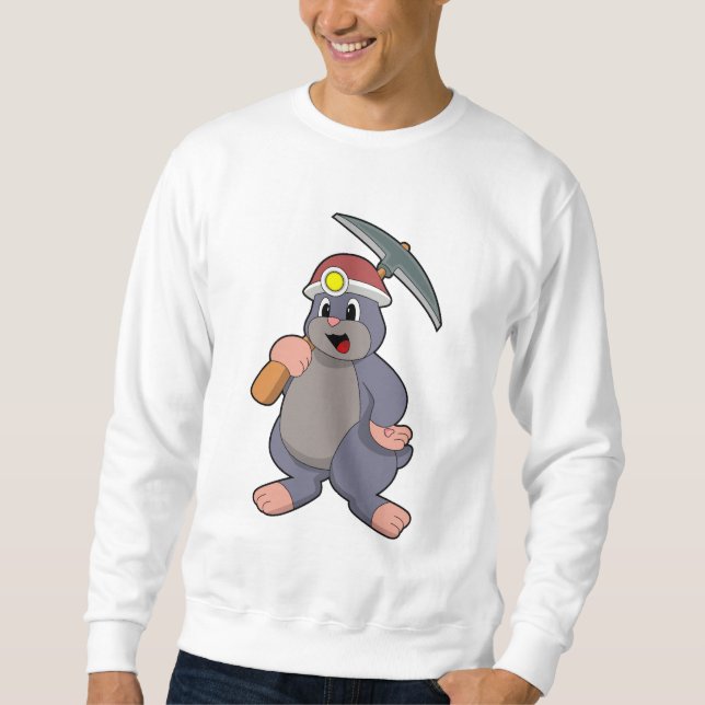 Sweatshirt Mole avec Pickaxe (Devant)