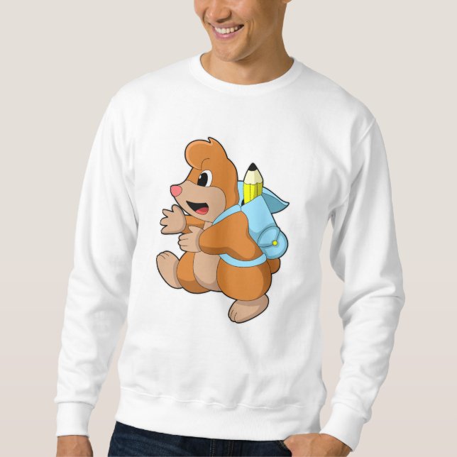 Sweatshirt Mole comme étudiant avec sac à dos (Devant)