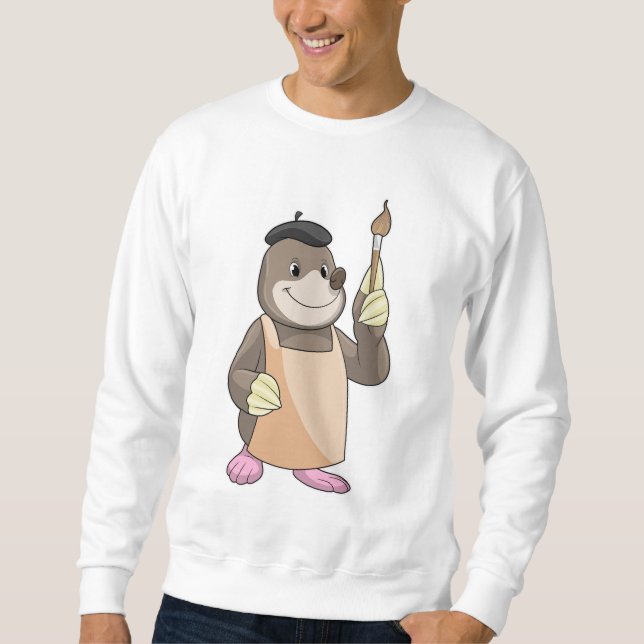 Sweatshirt Mole comme Peintre avec pinceau (Devant)