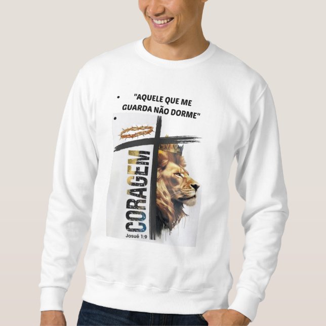 Sweatshirt Moletom  "Aquele que me guarda não dorme" (Devant)