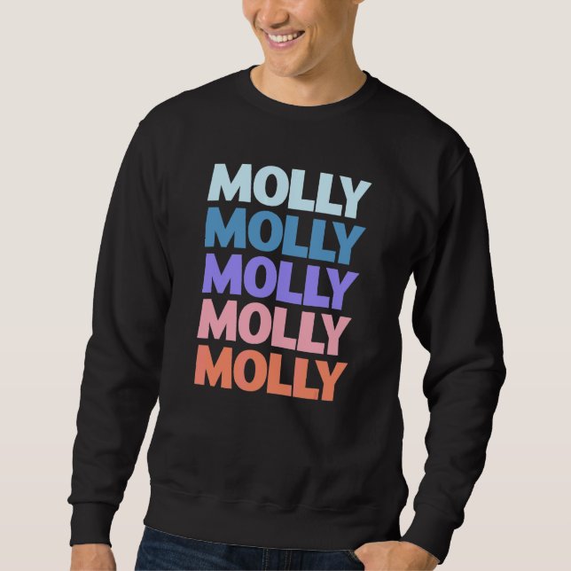 Sweatshirt Molly Texte Répété Moderne (Devant)