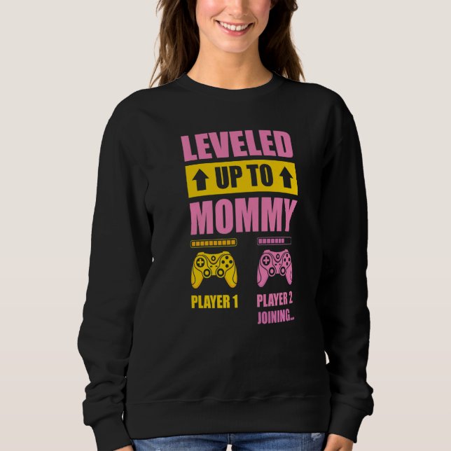 Sweatshirt Mom Level Unlocked Gamer Pregnancy Soon To Be Fath (Devant)