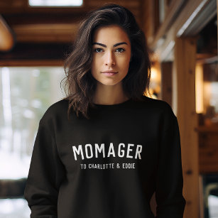 Sweatshirt Momager   Modern Mom Manager Noms des enfants
