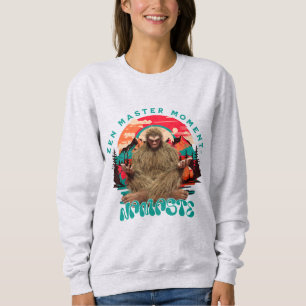 Sweatshirt Moment de maître Zen Bigfoot Art Rétro de Méditati