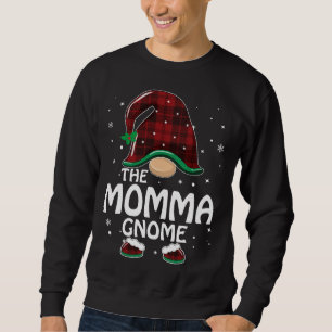 Sweatshirt Momma Gnome Buffalo Plaid Matching Family Christma
