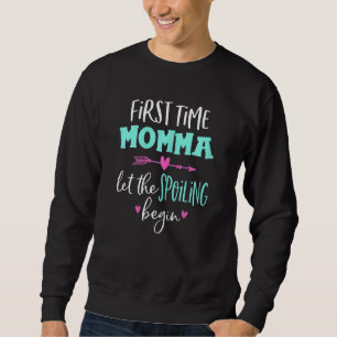 Sweatshirt Momma pour la première fois pour les femmes laisse