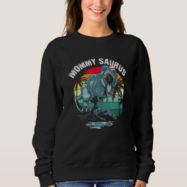 Sweatshirt Mommysaurus T Rex Dinosaur Mommy Saurus Drapeau Us (Devant)