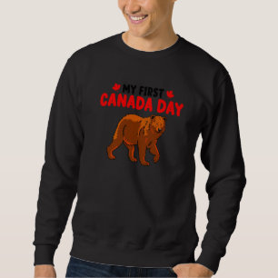 Sweatshirt Mon 1er ours de la fête du Canada avec feuille d'é