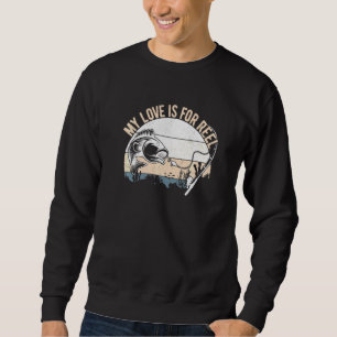 Sweatshirt Mon Amour Est Pour Reel Vintage Pun De Pêche Retro