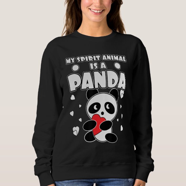 Sweatshirt Mon Animal D'Esprit Est Un Ours De Panda (Devant)
