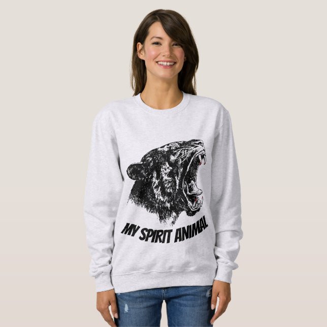 SWEATSHIRT MON ANIMAL D'ESPRIT, PANTHER (Devant entier)