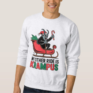 Sweatshirt Mon Autre Véhicule Est Krampus Krampus Conduisant 