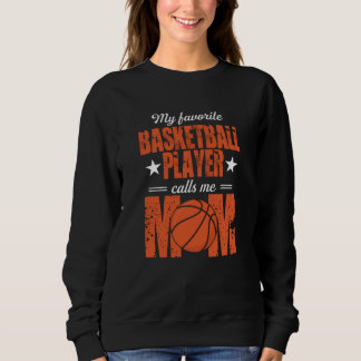 Sweatshirt Mon Basketball favori Maman Idée cadeau