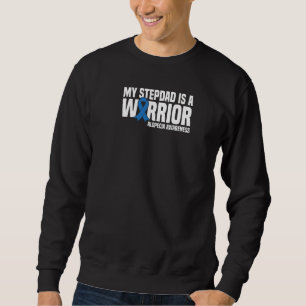 Sweatshirt Mon beau-père est un guerrier Ruban Bleu Alopecie 