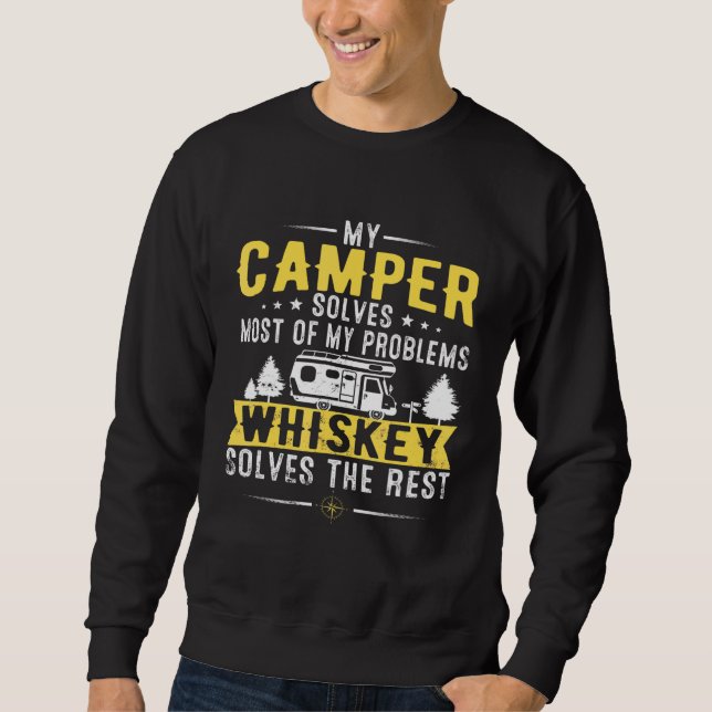 Sweatshirt Mon Camper Résout La Plupart De Mes Problèmes Whis (Devant)