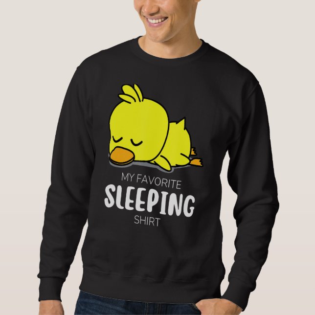 Sweatshirt Mon canard animal couché préféré (Devant)