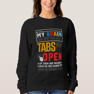 Sweatshirt Mon Cerveau A Beaucoup Trop D'Onglets Logiciel Ouv