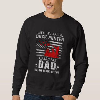Sweatshirt Mon Chasseur De Canard Préféré M'Appelle Papa Chas
