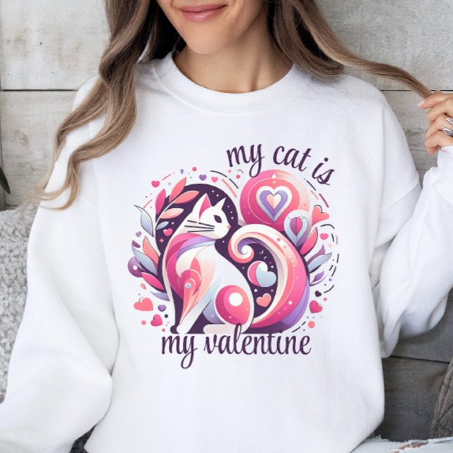 Sweatshirt Mon chat est ma Saint Valentin (Créateur téléchargé)