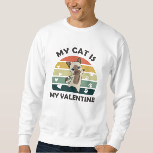 Sweatshirt Mon Chat Est Mon Chat Valentine Chats Vintages Cha