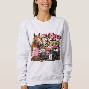 Sweatshirt Mon cheval a des goûts de luxe