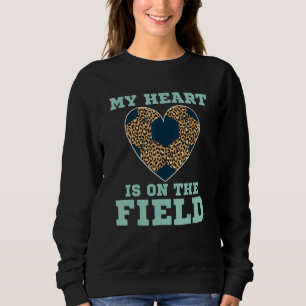 Sweatshirt Mon Coeur Est Sur Ce Ballon De Football De Terrain