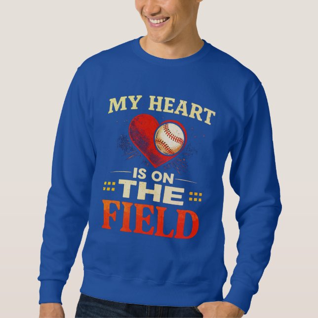 Sweatshirt Mon cœur est sur le terrain (Devant)