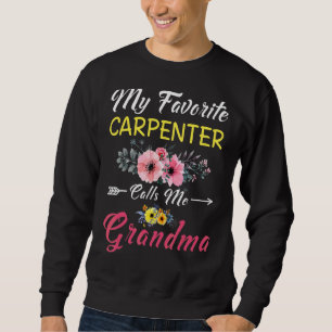 Sweatshirt Mon Coiffeur Favori M'Appelle Grandma Flowers Mot