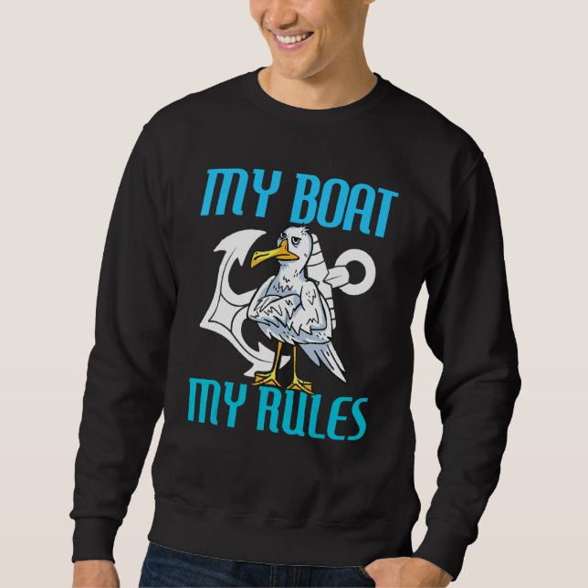 Sweatshirt Mon démarrage Mes règles Capitaine de mouette (Devant)