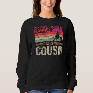 Sweatshirt Mon Favori Barrel Racer M'Appelle Cousin Vintage