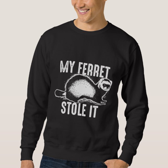 Sweatshirt Mon Ferret Stole I Cute Polecat (Devant)